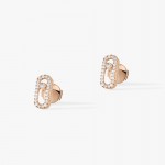 Messika - Move Uno Stud Earring Pink Gold Diamond Pave